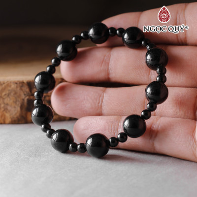 Vòng tay đá Obsidian mệnh thủy , kim - Ngọc Quý Gemstones