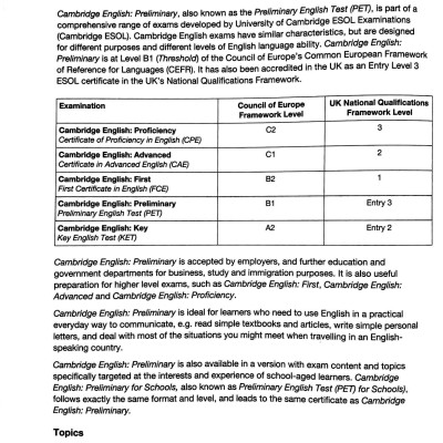 Cambridge Preliminary English Test 7 Student