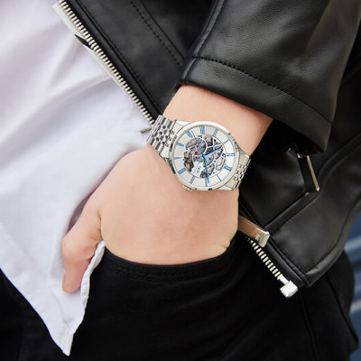 Đồng hồ nam chính hãng IW CARNIVAL IW522G-1 Kính sapphire ,chống xước,Chống nước 50m ,Bảo hành 24 tháng,Máy cơ (Automatic),Dây kim loại thép 316L không gỉ,thiết kế lộ cơ thể thao