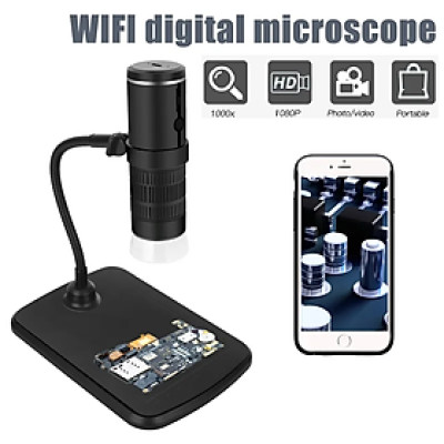 ROGTZ Kính Hiển Vi Phóng Đại 50-1000x Kết Nối Wifi/Có Dây Dùng Cho Điện Thoại, PC Độ Phân Giải 1080P Với 8 Đèn Led Trợ Sáng. WiFi Digital Microscope HD1080P 1000X USB Microscope 8 LED Wireless Portable Electronic Camera for Smartphone - Hàng Chính Hãng