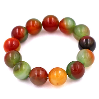 [Mệnh Mộc, Hỏa] Vòng Tay Chuỗi Hạt Mã Não Tứ Quý 16 Ly - Vòng Size Lớn