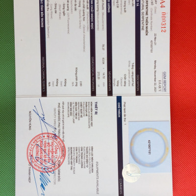 Vòng tay hoa mai Luxi green, Ngọc Serpentine thiên nhiên, KÈM BẢN PHOTO GIẤY KIỂM ĐỊNH SẢN PHẨM TẠI Sacombank