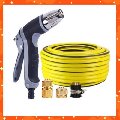 Vòi phun xịt rửa xe, tưới cây chuyên nghiệp 20m 206817 (cút đồng nối đồng) 