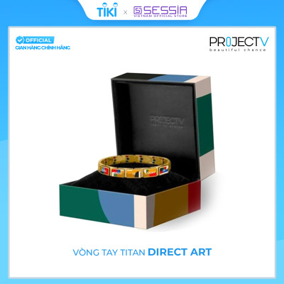 Vòng Đeo Tay Titanium Direct Art (Màu Vàng Gold) - PROJECT V - Đẳng Cấp và Thời Thượng - Hàng Chính Hãng