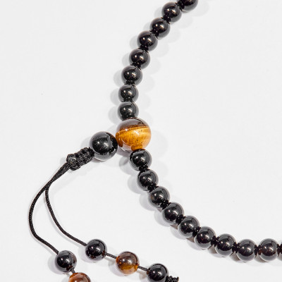 Chuỗi 108 hạt đá obsidian 6mm mệnh thủy,mộc- Ngọc Quý Gemstones