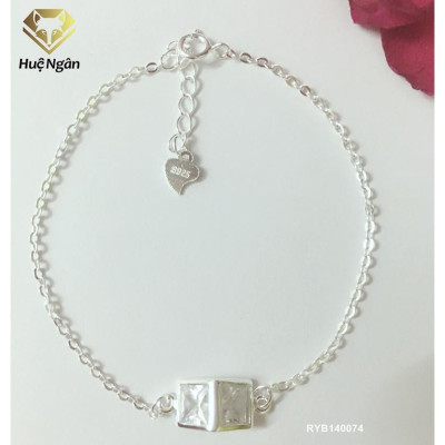 Lắc tay bạc 925 Huệ Ngân - Hình khối cá tính RYB140074