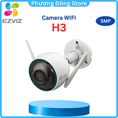 Camera IP Wifi Ngoài Trời Ezviz H3 3K 5MP - Phát hiện dáng người và xe cộ, ghi hình màu ban đêm, điều khiển bằng cử chỉ vẫy tay, cảnh báo giọng nói, đàm thoại 2 chiều - Hàng chính hãng