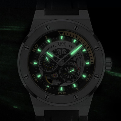 Đồng hồ nam chính hãng IW CARNIVAL IW619G-5 Kính sapphire ,chống xước,Chống nước 50m ,Bảo hành 24 tháng,Máy cơ (Automatic),Dây cao su cao cấp,thiết kế lộ cơ thể thao