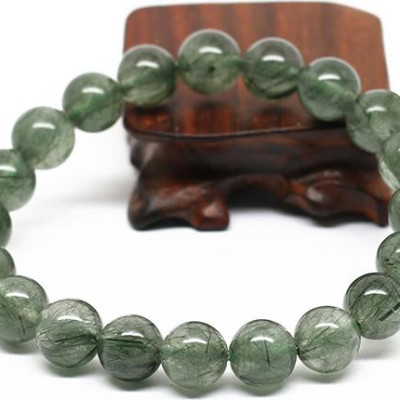 Vòng Thạch Anh Tóc (9mm) Ngọc Quý Gemstones VT72 -  Xanh