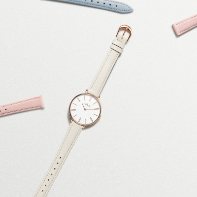 Đồng hồ đeo tay Nữ hiệu JONAS & VERUS X01855-Q3.PPWLW, Máy Pin (Quartz), Kính sapphire chống trầy xước, Dây Da Italy