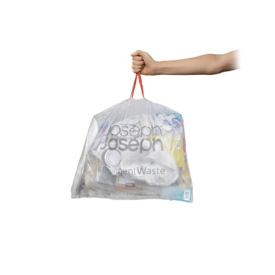Bịch 20 túi rác 20L Joseph Joseph 003840 - IW7 Custom-fit 20 Bin Liners White
