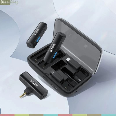BOYALINK 2 / BOYALINK 2 A1 - Micro Cài Áo Không Dây 2.4GHz Cho IOS, Android, Máy Ảnh, Phạm Vi Thu 300m - Hàng chính hãng