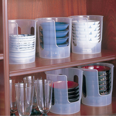 Combo 02 Khay cất bát đĩa gọn gàng Sanada φ14.9cm bằng nhựa cao cấp - Made in Japan