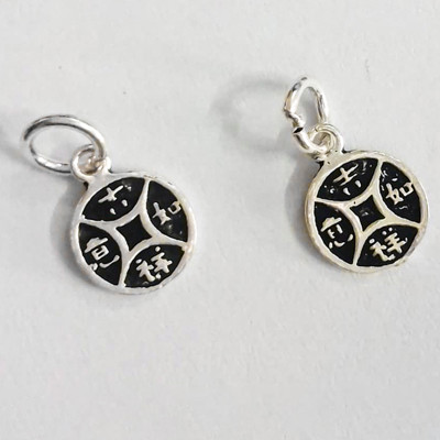 Combo 3 cái charm bạc hình đồng tiền treo - Ngọc Quý Gemstones