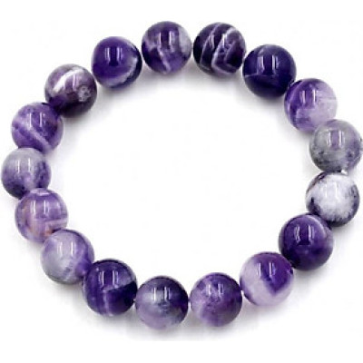 [Mệnh Hỏa, Thổ] Vòng Tay Chuỗi Hạt Thạch Anh Tím Than 10 Ly 17 Hạt