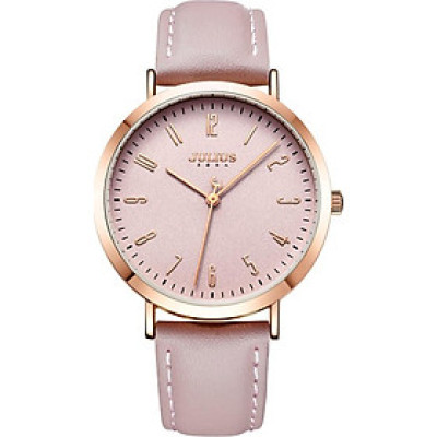Đồng Hồ Nữ Dây Da Julius JA-1017D (Hồng)