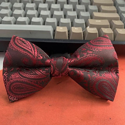 Nơ cổ nam cao cấp dành cho chú rể tiệc sang trọng chất liệu gấm dệt giangpkc