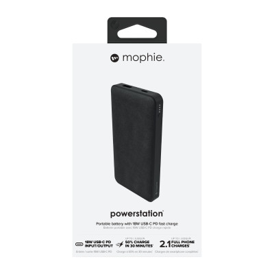 Sạc dự phòng Mophie Powerstation 10,000mAh Power Delivery - Hỗ trợ sạc nhanh PD 18W - HÀNG CHÍNH HÃNG