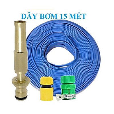 Bộ dây vòi xịt nước rửa xe, tưới cây . tăng áp 3 lần, loại 15m 206587 cút sập, + tặng đai