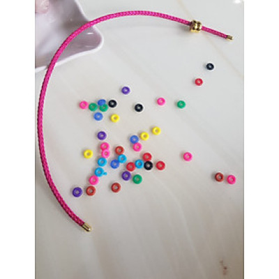 Dây Phối Vòng Tay MÀU HỒNG ĐIỀU ĐẬM ĐẸP DẺO Co Giãn Có 2 Khoen Vàng Nữ Phối Với Hạt Lu Đá Tự Nhiên Các Loại Vào Làm Vòng Đeo Tay Kiểu ạ Size Dây 3mm Nữ Về để Hạt Lu Vào ở Giữa Rút Dây VÀo 2 Lỗ Khoẻn Vàng Trên Dây là đeo đẹp ạ