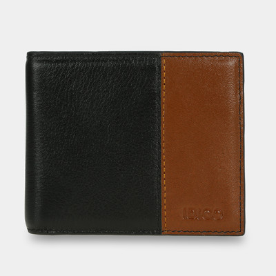 Ví da nam gập đôi phom ngang phối màu nhiều ngăn IDIGO MW1-5046