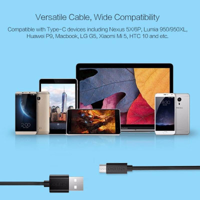 Dây cáp sạc Type-C dài 50cm hiệu CHOETECH AC001 hỗ trợ sạc nhanh cho điện thoại / Macbook (sạc nhanh 3A / QC 3.0 , truyền tải dữ liệu cao, vật liệu cao cấp) - Hàng chính hãng