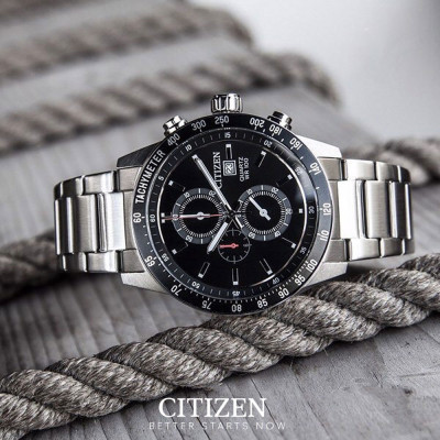 Đồng Hồ Nam Citizen Dây Thép Không Gỉ AN3600-59E - Mặt Đen