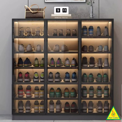 Tủ đựng giày cánh kính 3TGK02 (Tủ không đèn)- NỘI THẤT LẮP RÁP VIENDONGADV