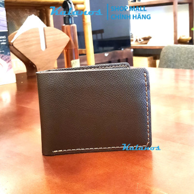Ví nam da bò handmade cao cấp màu đen đẹp Kalanos KBN830-Den