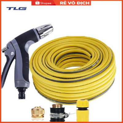 Bộ dây và vòi xịt rửa xe tưới cây tăng áp 3-5m(cút nhựa nối đồng nhựa) 206817