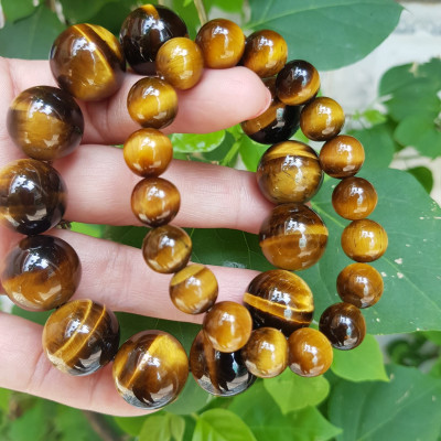 Vòng tay cặp Đá Mắt Hổ Tự Nhiên Vàng Nâu đem lại sự giàu có may mắn Vòng phù hợp với vợ chồng anh chị mệnh Thổ và mệnh Kim ạ Cặp vòng size 10mm và 16mm đeo rất đẹp tốt ạ