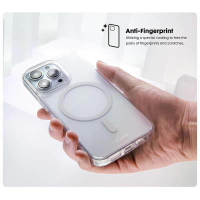Ốp Lưng LAUT Crystal M lưng trong mờ không bám vân tay viền TPU dành cho iPhone 14 Series / 15 Plus - Hàng chính hãng