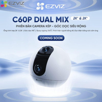 Camera WIFI EZVIZ C60P Dual Mix 2 Mắt Kép Góc Nhìn Siêu Rộng Xoay 360 Độ Đàm Thoại 2 Chiều Theo Dõi Chuyển Động - hàng chính hãng