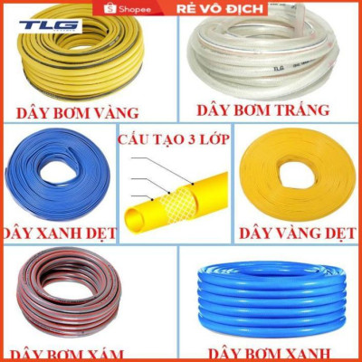 Bộ dây tăng áp 3 lần vòi xịt nước rửa xe, tưới cây loại 3-5m (cút nhựa nối nhựa đen 713-2) 206843