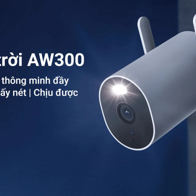 Camera ngoài trời Xiaomi AW300 2K (2304×1296P) IP65, Khẩu độ lớn F2.0 Chuẩn nén H.265, Bản quốc tế - Hàng chính hãng