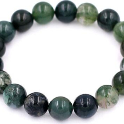 Vòng tay chuỗi hạt Cẩm Thạch Xanh Đậm 10 ly 17 hạt