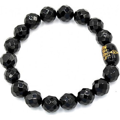 Vòng tay chuỗi hạt thạch anh đen 10 ly Thái tuế phù DTTD9
