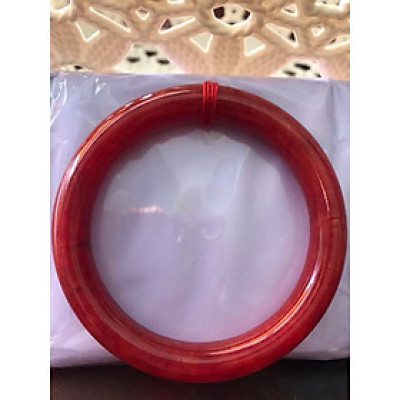 CHIẾC VÒNG TAY PHONG THỦY ĐÁ CẨM THẠCH CỒ ĐỎ  CỌNG TO SIZE 56MM X DẦY 9MM MÀU ĐỎ ĐẬM ĐẸP  NAM NỮ MỆNH HỎA THỔ 56kg đến 68kg Ạ