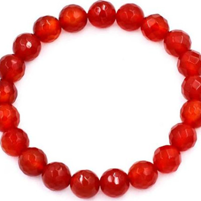 Chuỗi hạt đeo tay Thạch Anh Đỏ Cắt Giác 8 ly 21 hạt - hợp mệnh Hỏa, mệnh Thổ