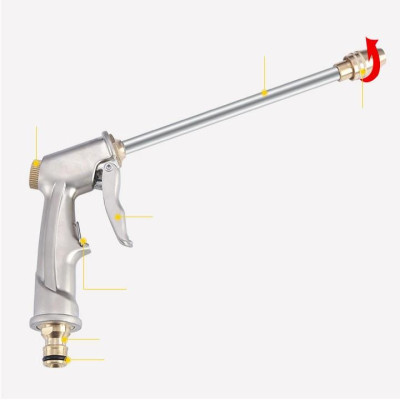 Bộ dây vòi xịt nước rửa xe, tưới cây . tăng áp 3 lần, loại 20m 206701-2 đầu đồng,cút đồng+ tặng đai