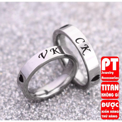 Nhẫn cặp vợ chống inox ĐV: 1CHIẾC cao cấp sang trọng không đen HCM