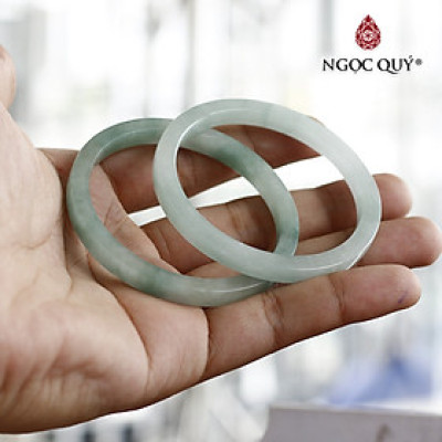 Vòng cẩm thạch bản vuông Ni50 - bản 6mm mệnh hỏa, mộc - Ngọc Quý Gemstones