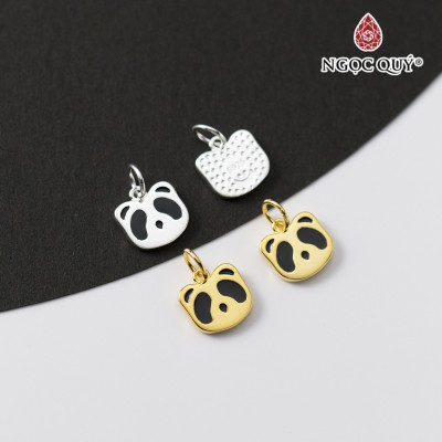 Charm bạc hình đầu gấu trúc treo - Ngọc Quý Gemstones