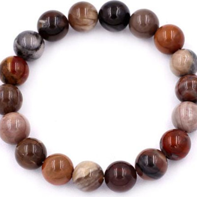 Vòng tay chuỗi hạt Gỗ Hóa Thạch 10 ly 18 hạt - hợp tất cả các mệnh