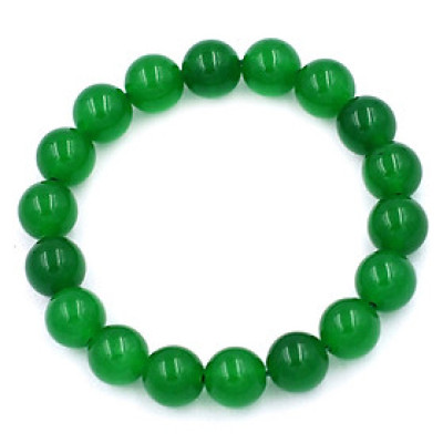 [Mệnh Mộc, Hỏa] Vòng Tay Chuỗi Hạt Đá Thạch Anh Xanh Lá 10 Ly 17 Hạt