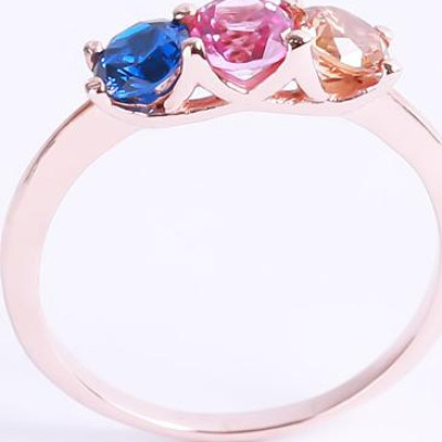 Nhẫn bạc nữ đính 3 viên đá CZ màu Gix Jewel N20