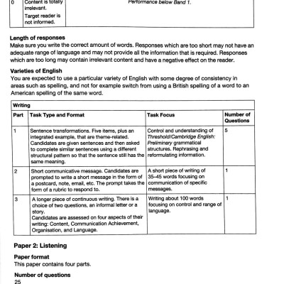 Cambridge Preliminary English Test 7 Student