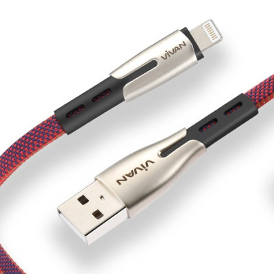 Cáp sạc và truyền dữ liệu VIVAN VXL100 1M 2.4A - Tương thích với các thiết bị Apple, sạc nhanh, Hàng chính hãng