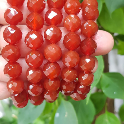 Vòng tay phong thuỷ Nữ đá mã não đỏ giác tự nhiên đẹp size vòng hạt 10mm hợp nữ mệnh hoả mệnh thổ ạ