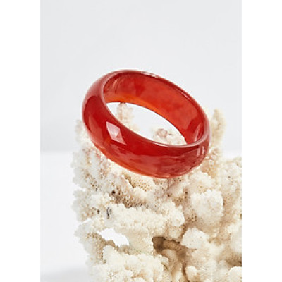 Vòng tay mã não đỏ bản hẹ dầy 20mm mệnh hỏa, thổ - Ngọc Quý Gemstones